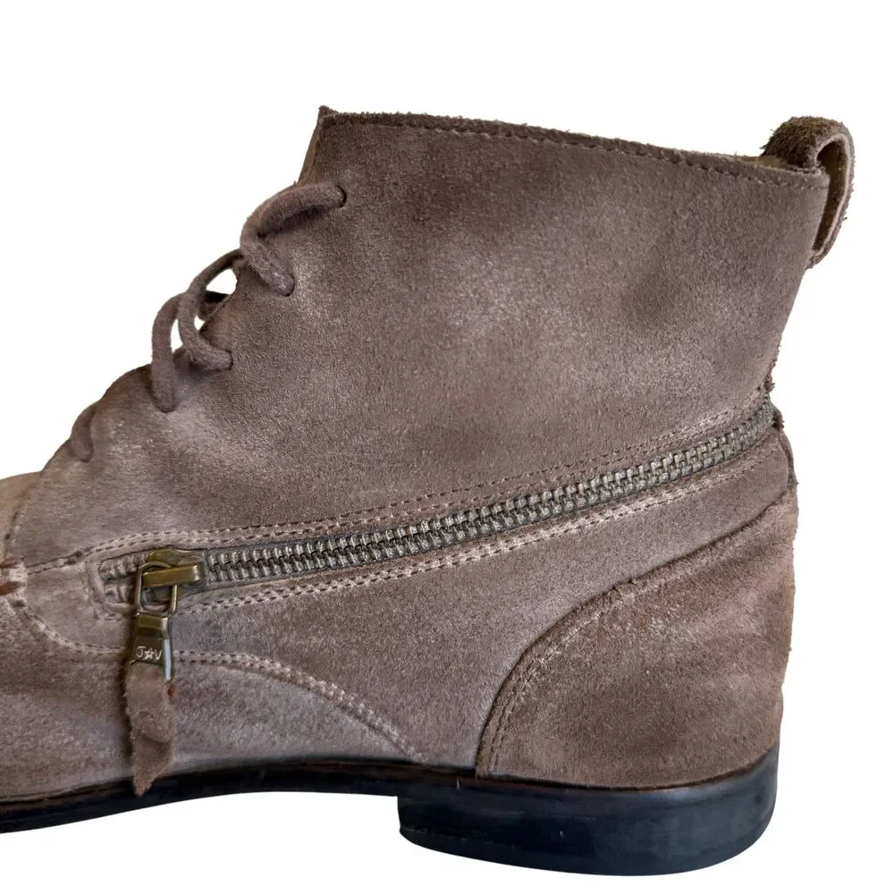 John Varvatos Suede Leather Men's Brown Distressed Chukka Boots Size 10.5M